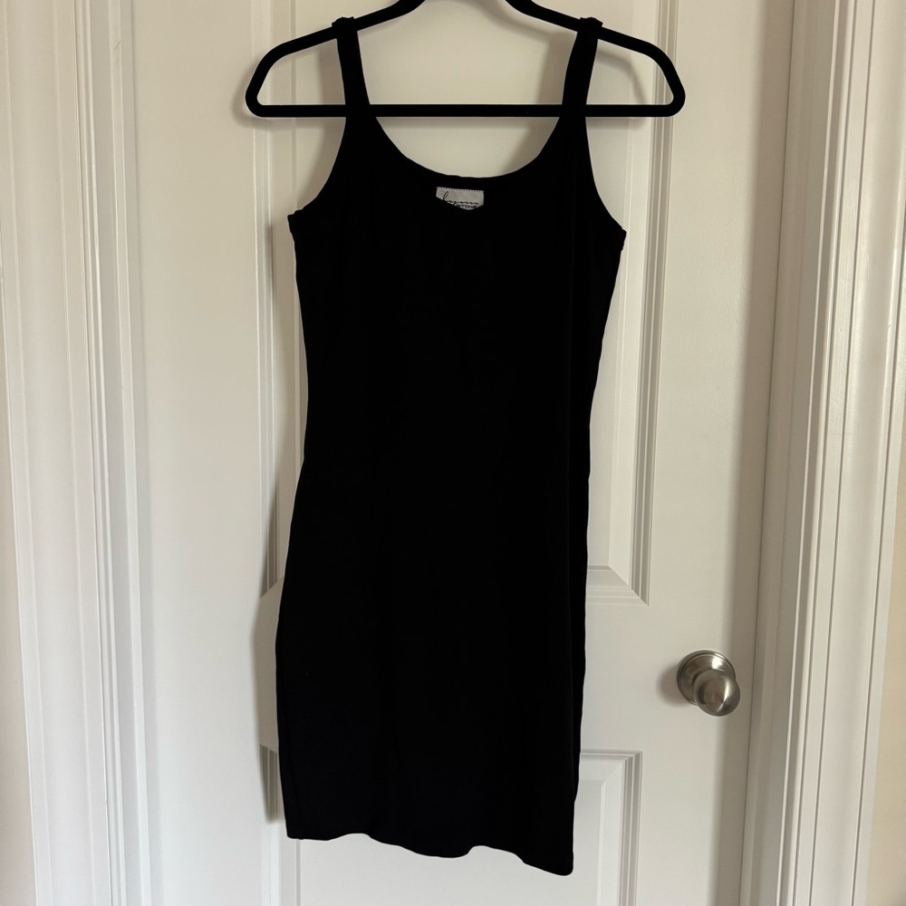 Lynn Ritchie Silver Black Sleeveless Mini Dress, S